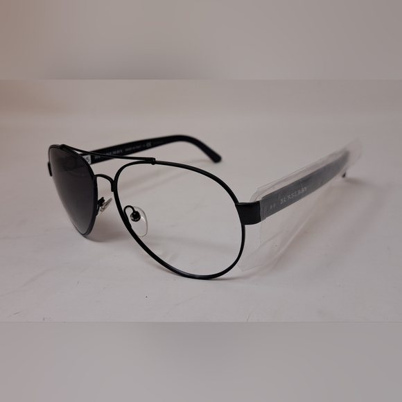 Burberry Men's Aviator Sunglasses Frames Only Pilot Black Metal B3086 59-15-140 - Picture 15 of 15